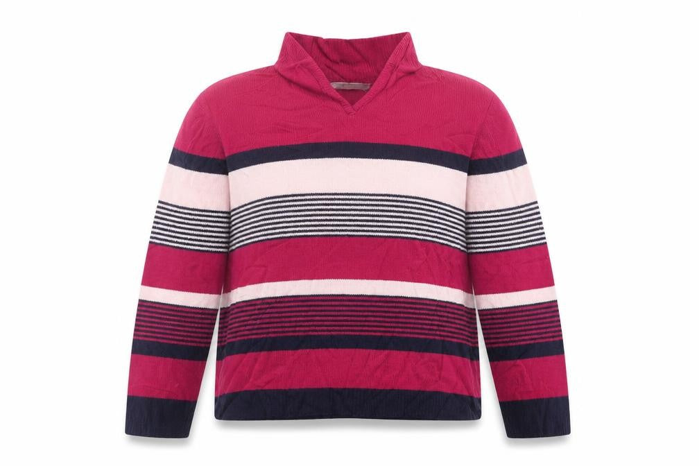 EWM Womens Multicoloured Striped  Pullover Jumper Size L