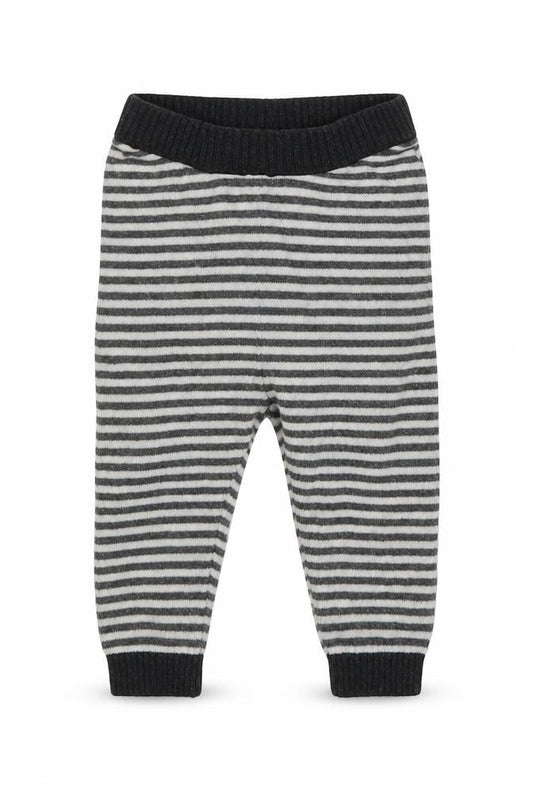 Front view of Billie girls’ multicoloured striped sweatpants, size 3-6, months
