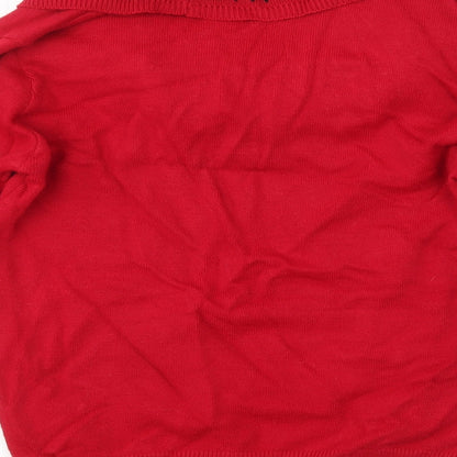 Autonomy Womens Red Argyle/Diamond  Pullover Jumper Size M