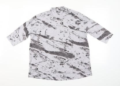 Marks & Spencer Womens Grey Camouflage  Pullover Jumper Size 14