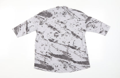Marks & Spencer Womens Grey Camouflage  Pullover Jumper Size 14