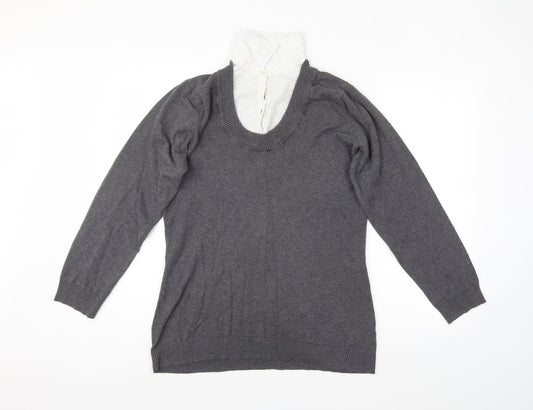 Papaya Womens Grey   Pullover Jumper Size 16