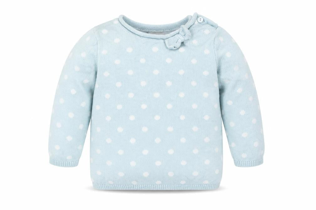 H&M Baby Blue Spotted  Pullover Jumper Size 6-9 Months