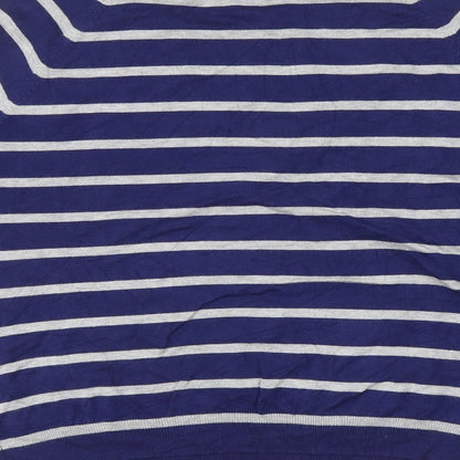 M&Co Womens Blue Striped  Pullover Jumper Size 18