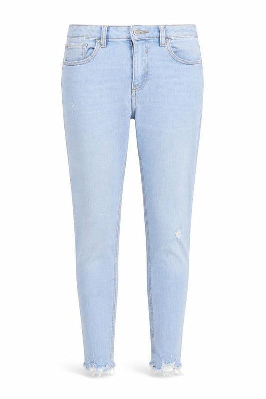 Denim & Co. Womens Blue  Denim Tapered Jeans Size 10 L27 in