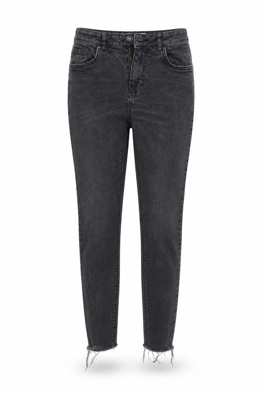 Denim & Co. Womens Black  Denim Tapered Jeans Size 6 L26 in