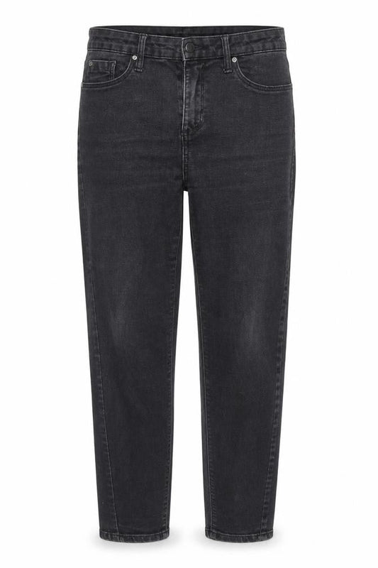 Denim & Co. Womens Black  Denim Tapered Jeans Size 12 L28 in - Elastic Waist