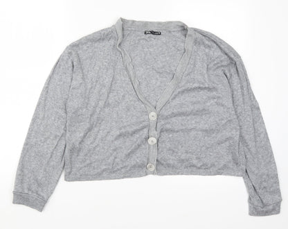 Zara Womens Grey  Knit Cape Jumper Size L