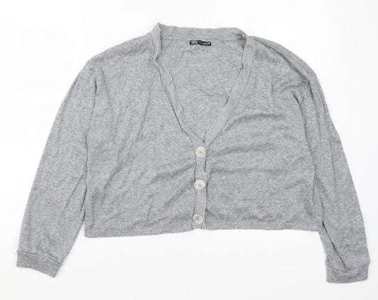 Zara Womens Grey  Knit Cape Jumper Size L