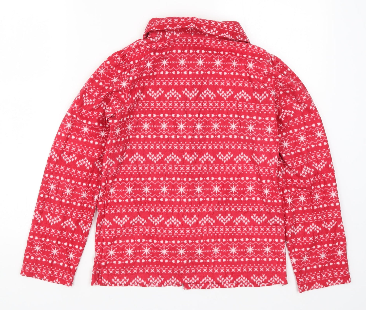 George Girls Red Geometric  Top Pyjama Top Size 11-12 Years  - Christmas Prints