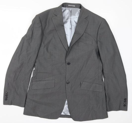 Kurt Muller Mens Grey   Jacket Suit Jacket Size 38