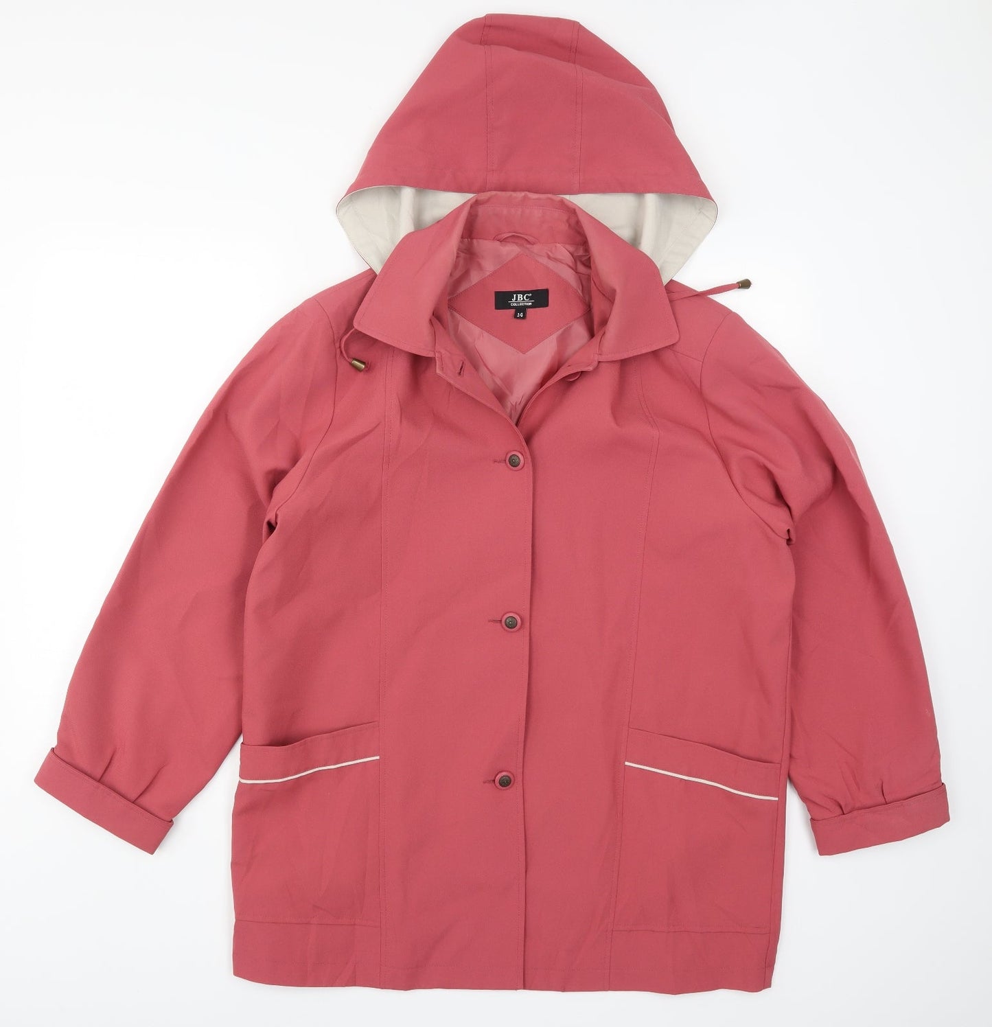 JBC Womens Pink   Overcoat Coat Size 14