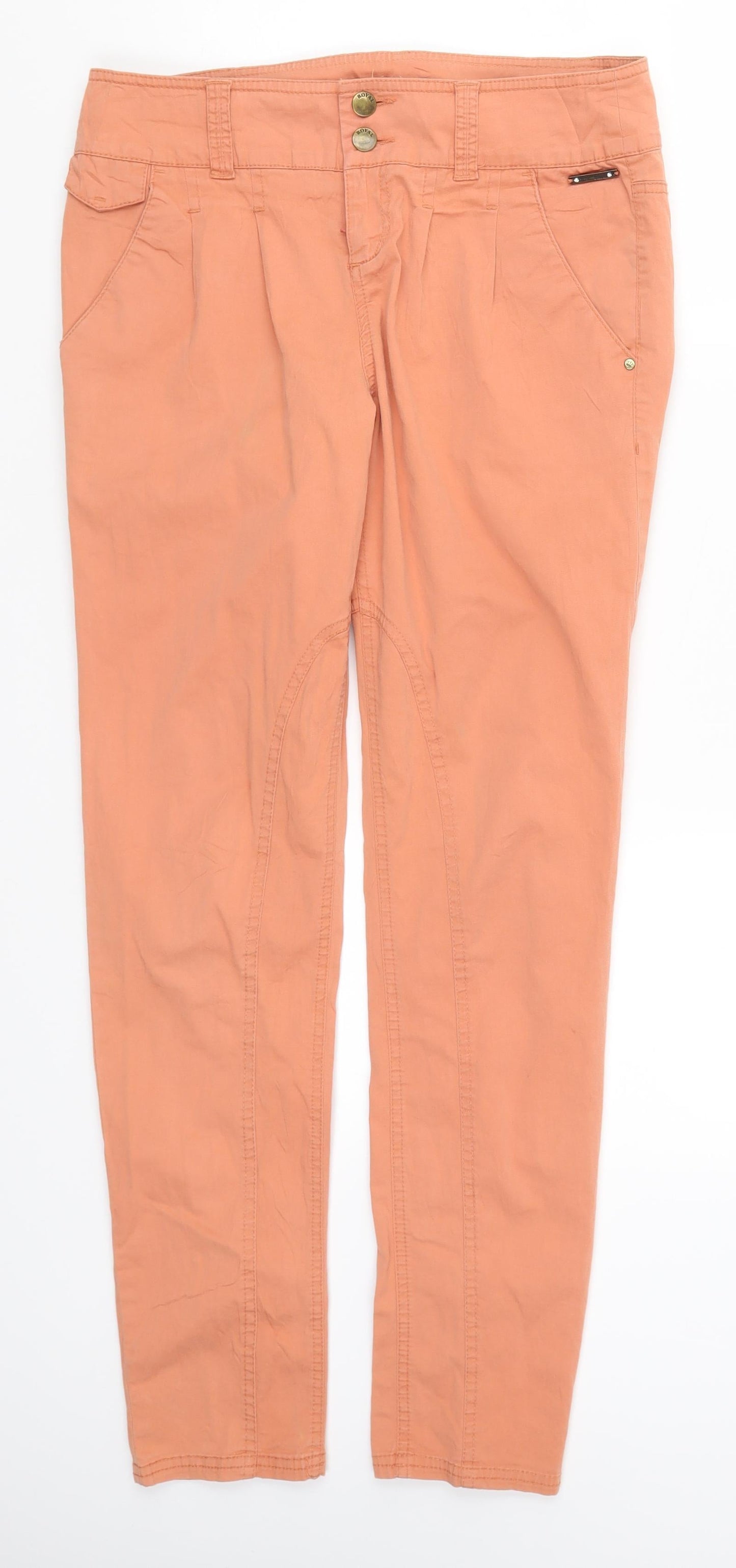 Royal Chicks Womens Orange   Trousers  Size S L28 in