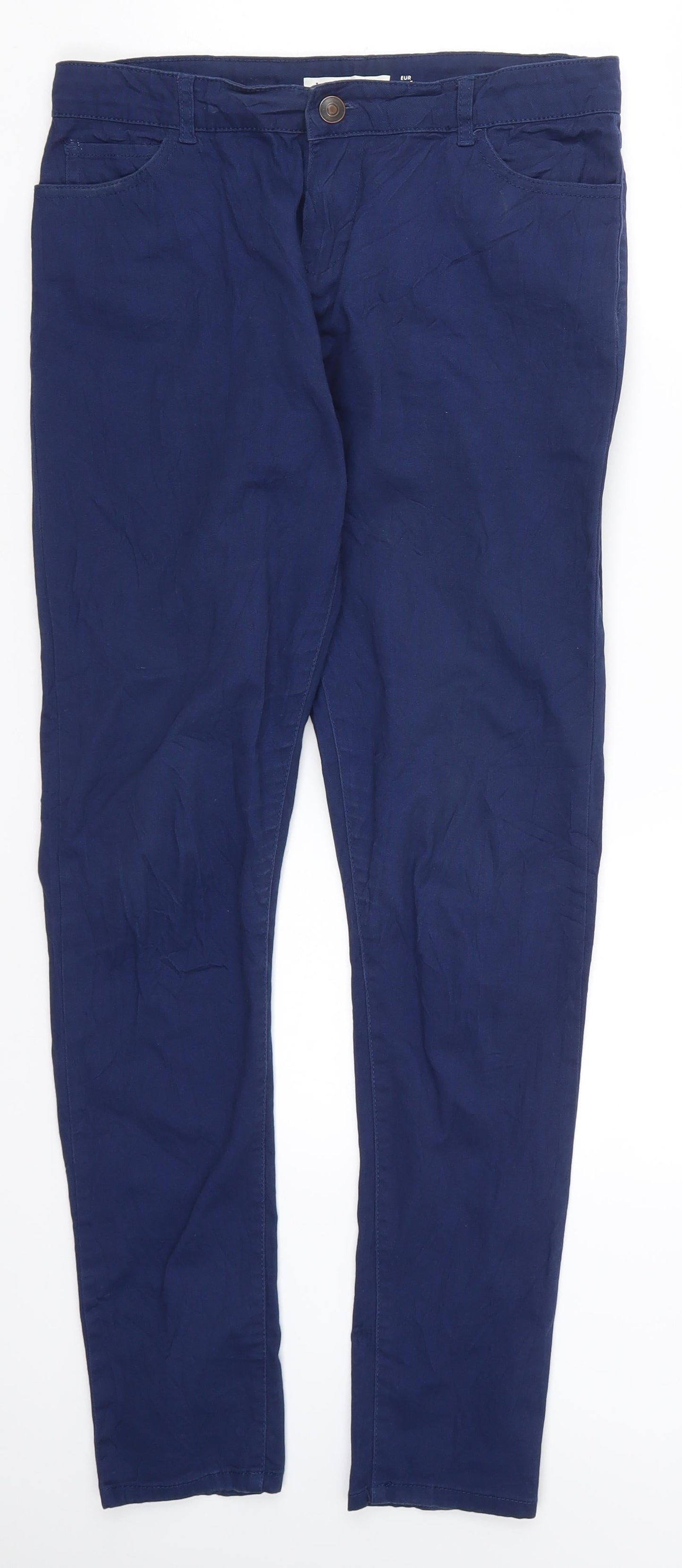 In Extenso Womens Blue   Chino Trousers Size 8 L29 in