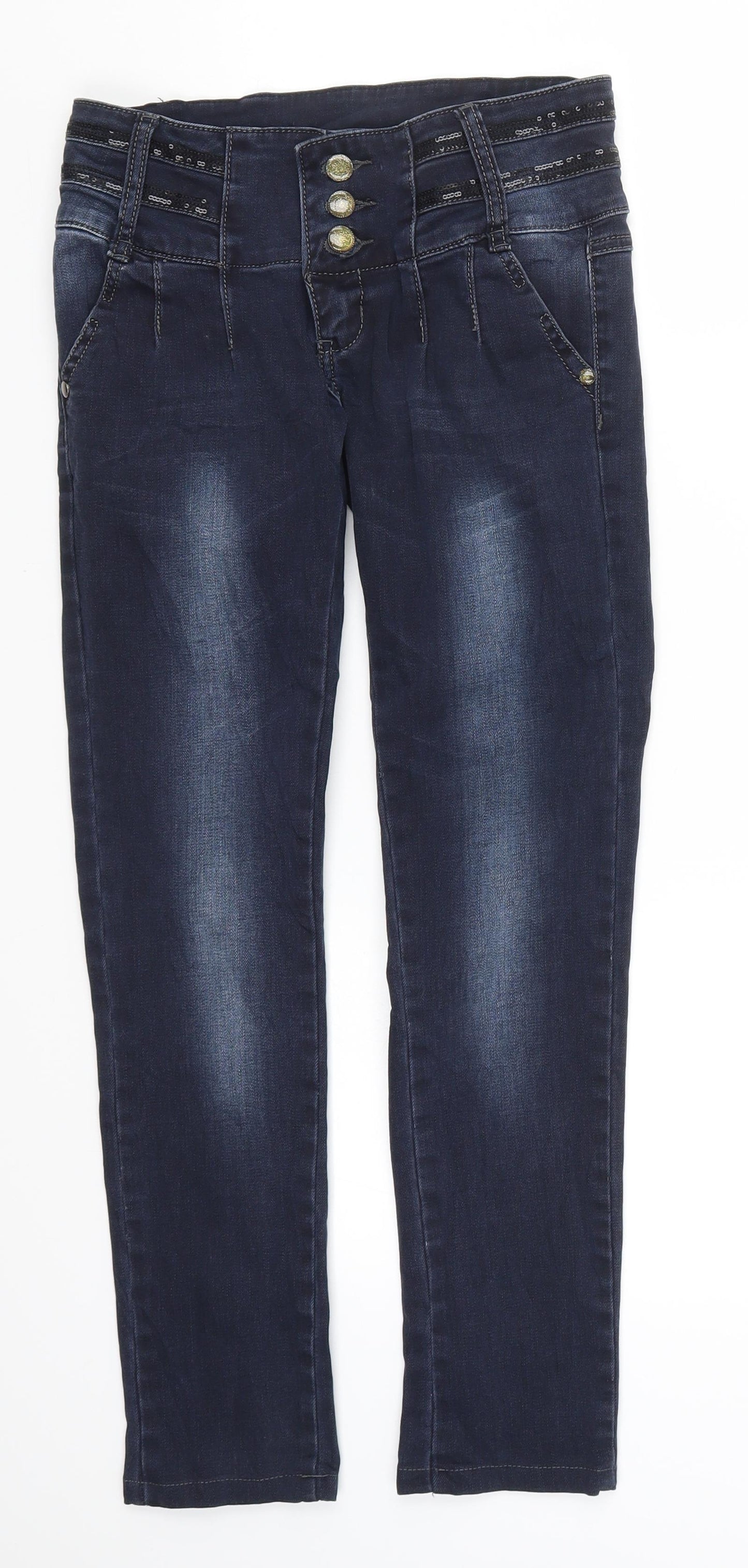 Preworn Womens Blue  Denim Skinny Jeans Size 27 in L26.5 in