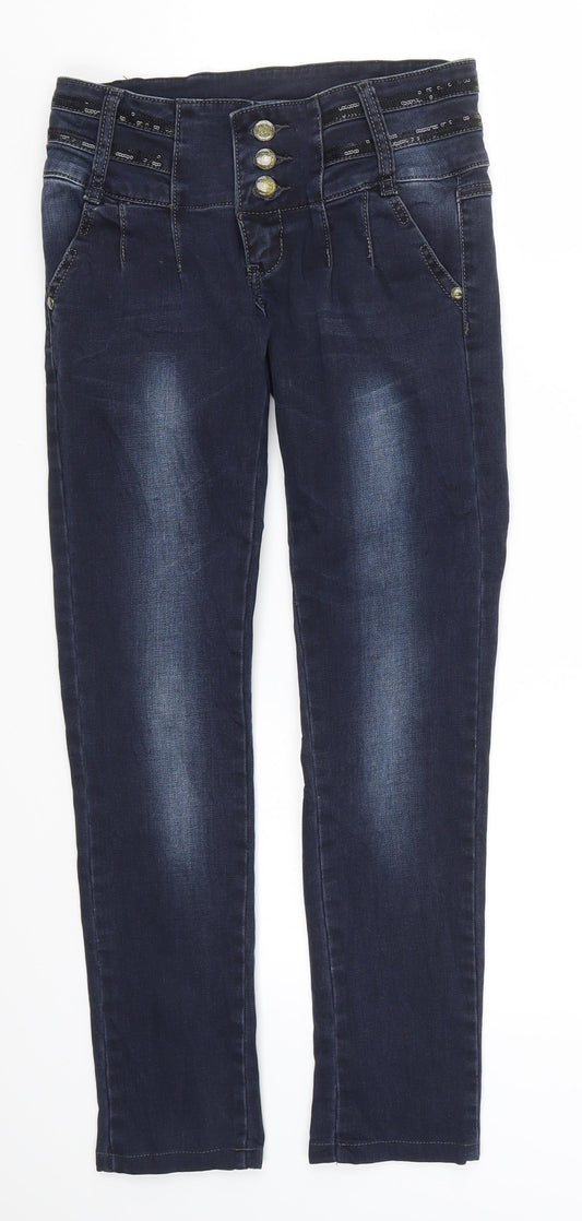Preworn Womens Blue  Denim Skinny Jeans Size 27 in L26.5 in
