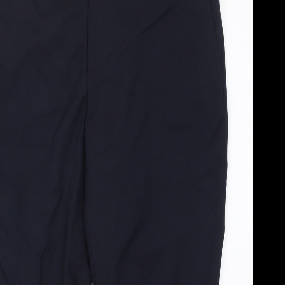 Bao Khanh Silk Womens Blue   Cropped Trousers Size 36 in L21.5 in