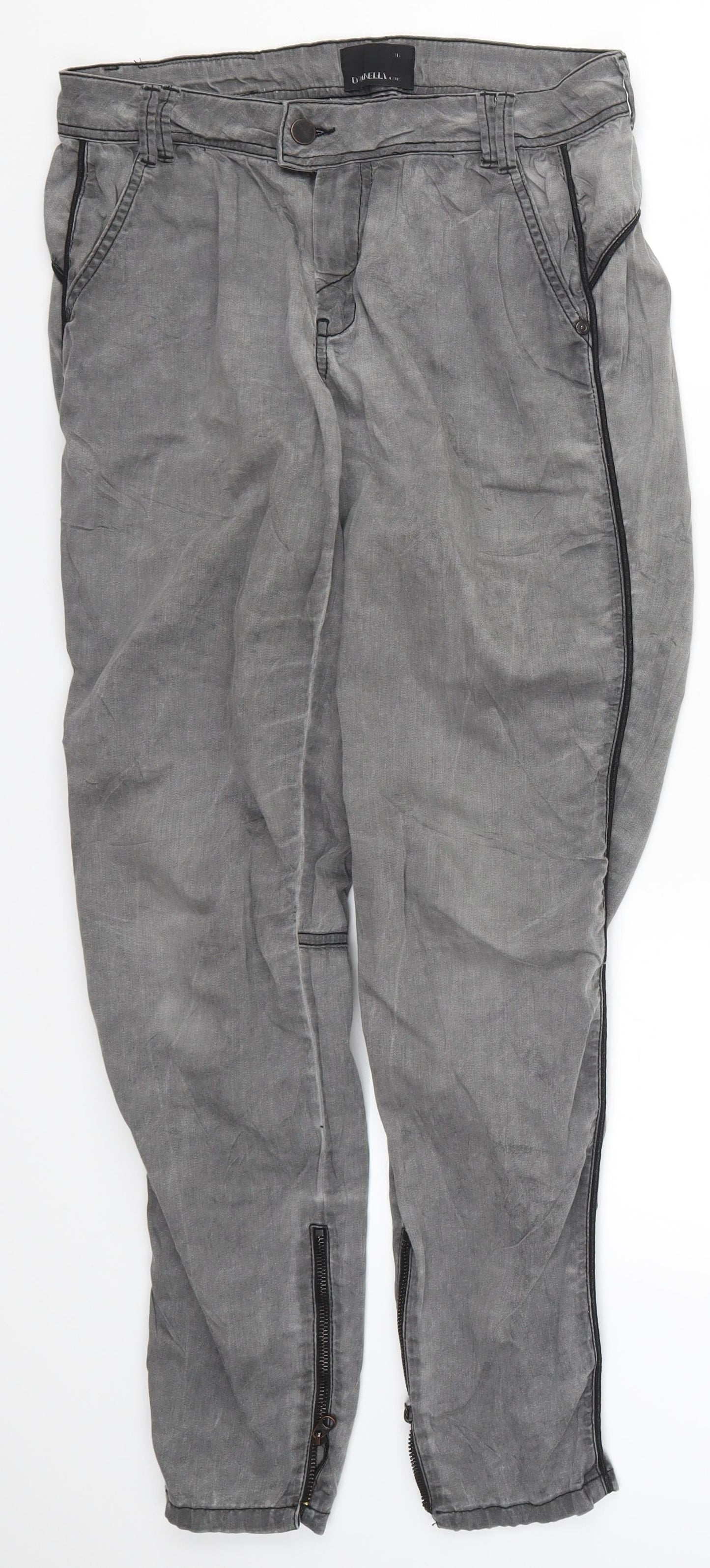 Dranella Womens Grey   Trousers  Size 8 L30 in