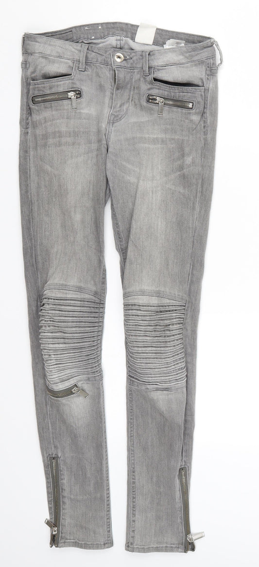 H&M Womens Grey  Denim Skinny Jeans Size 26 in L29 in