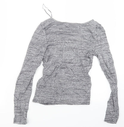 Back view of Miss Selfridge women’s blue knit jumper, size UK 6