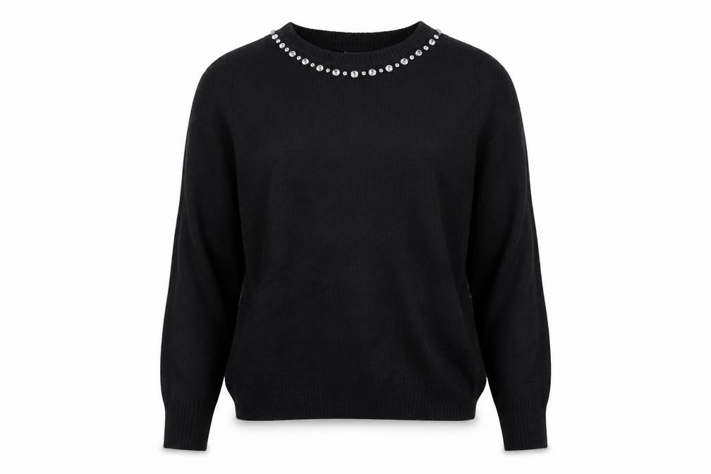 H&M Womens Black  Knit Pullover Jumper Size M