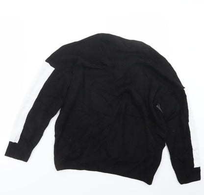PRETTYLITTLETHING Womens Black  Knit Pullover Jumper Size M