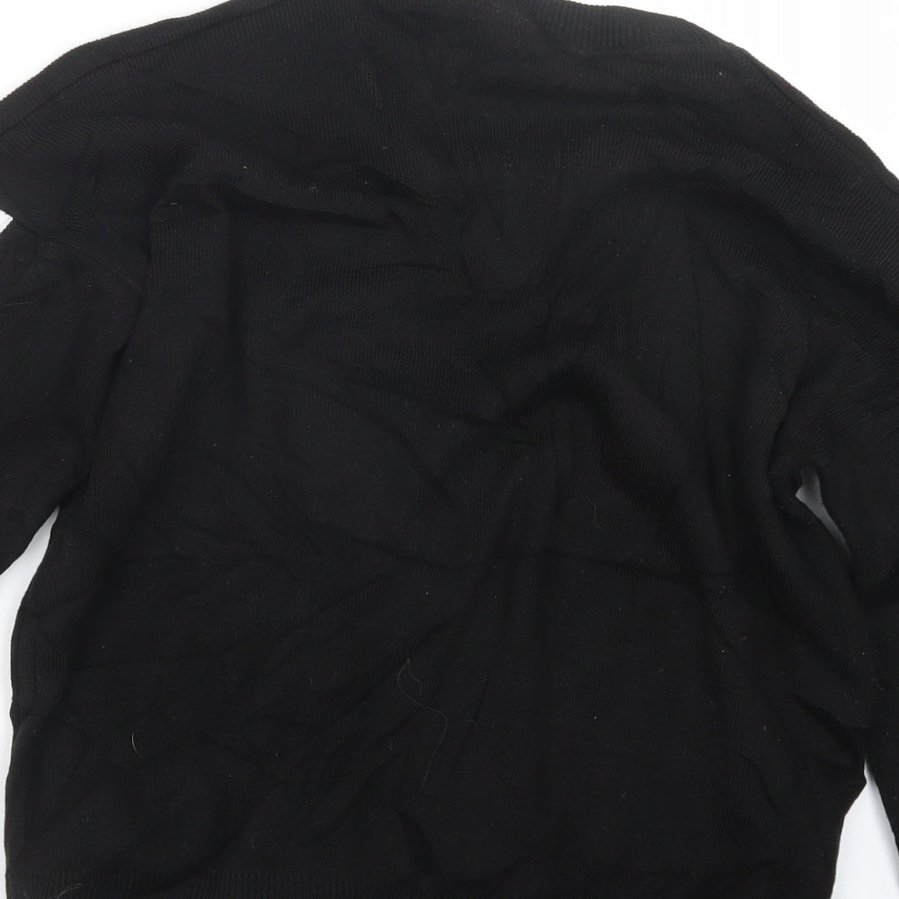 PRETTYLITTLETHING Womens Black  Knit Pullover Jumper Size M