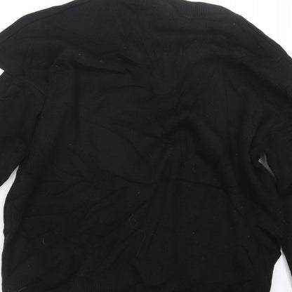 PRETTYLITTLETHING Womens Black  Knit Pullover Jumper Size M