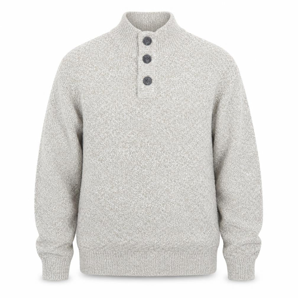 Easy Mens Beige  Knit Pullover Sweatshirt Size L