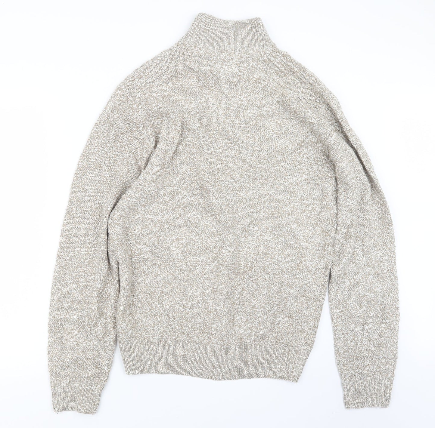 Easy Mens Beige  Knit Pullover Sweatshirt Size L