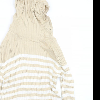 BHS Womens Beige Striped Knit Pullover Jumper Size 10