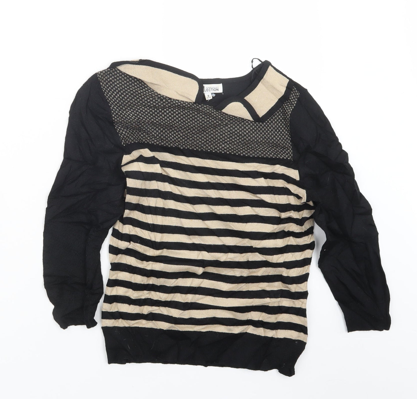Debenhams Womens Black   Pullover Jumper Size 8