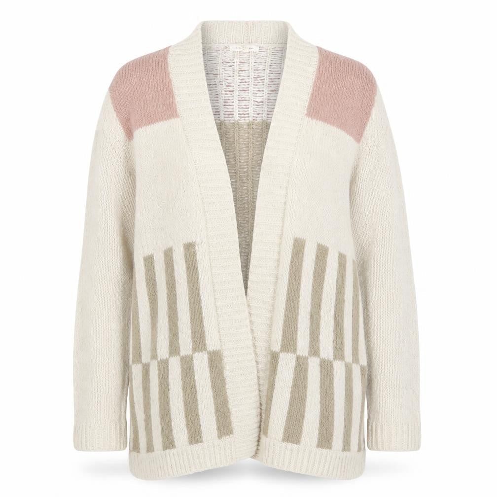 Silence + Noise Womens Beige  Knit Cardigan Jumper Size S