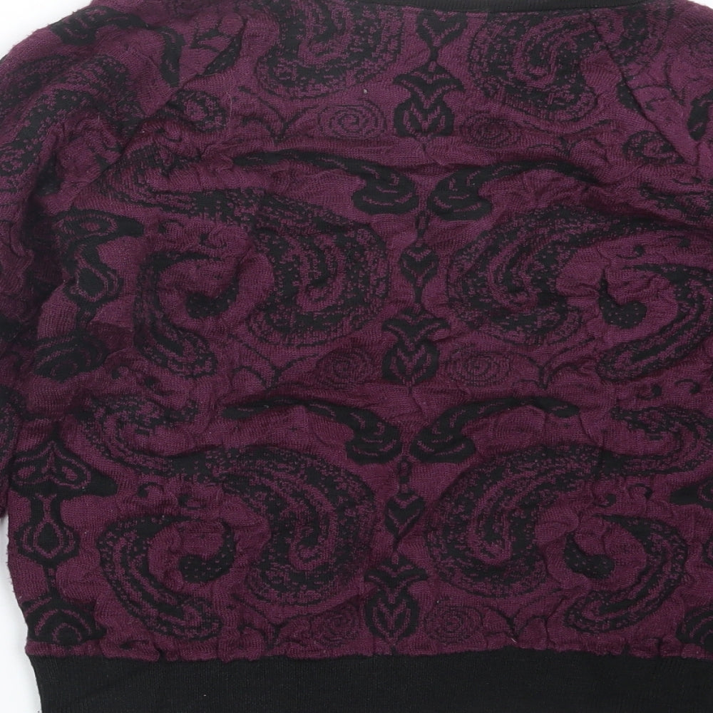 Miss Selfridge Womens Purple  Knit Pullover Jumper Size 8