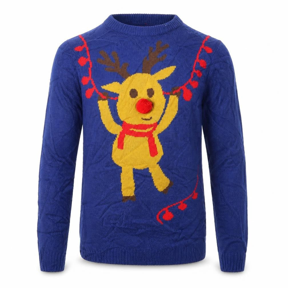 The Christmas Workshop Mens Blue  Knit Pullover Jumper Size S  - Christmas
