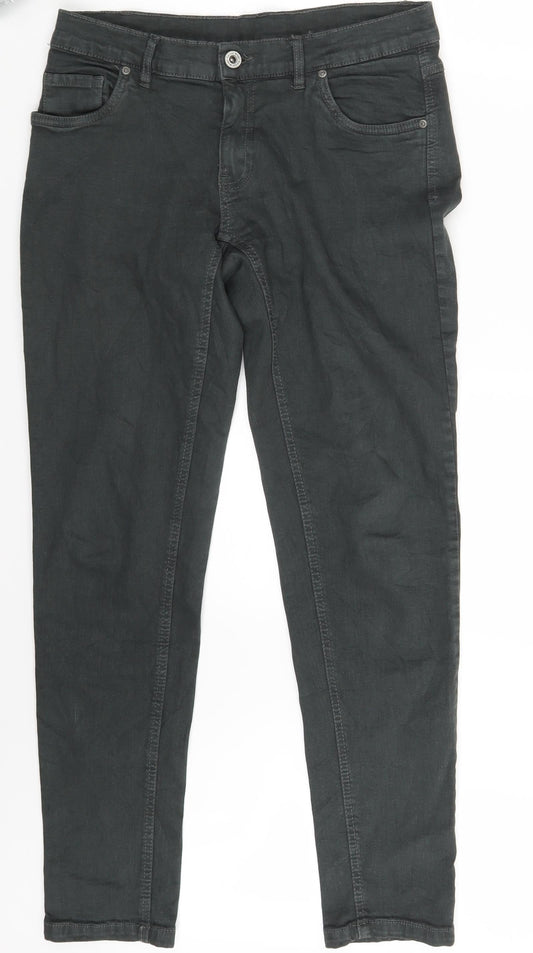 Up Fashion Womens Grey  Denim Skinny Jeans Size 10 L30 in