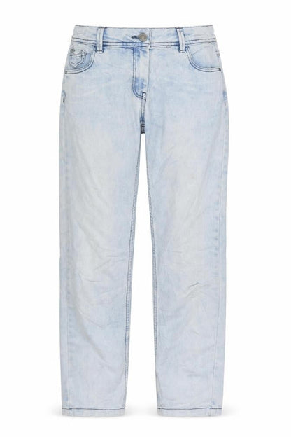 Front view of 152 Jeans girls’ blue denim straight jeans one size