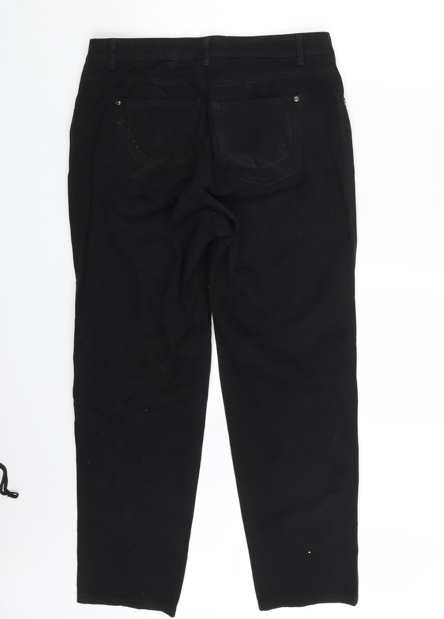 Bonita Womens Black  Denim Straight Jeans Size 32 in L28 in