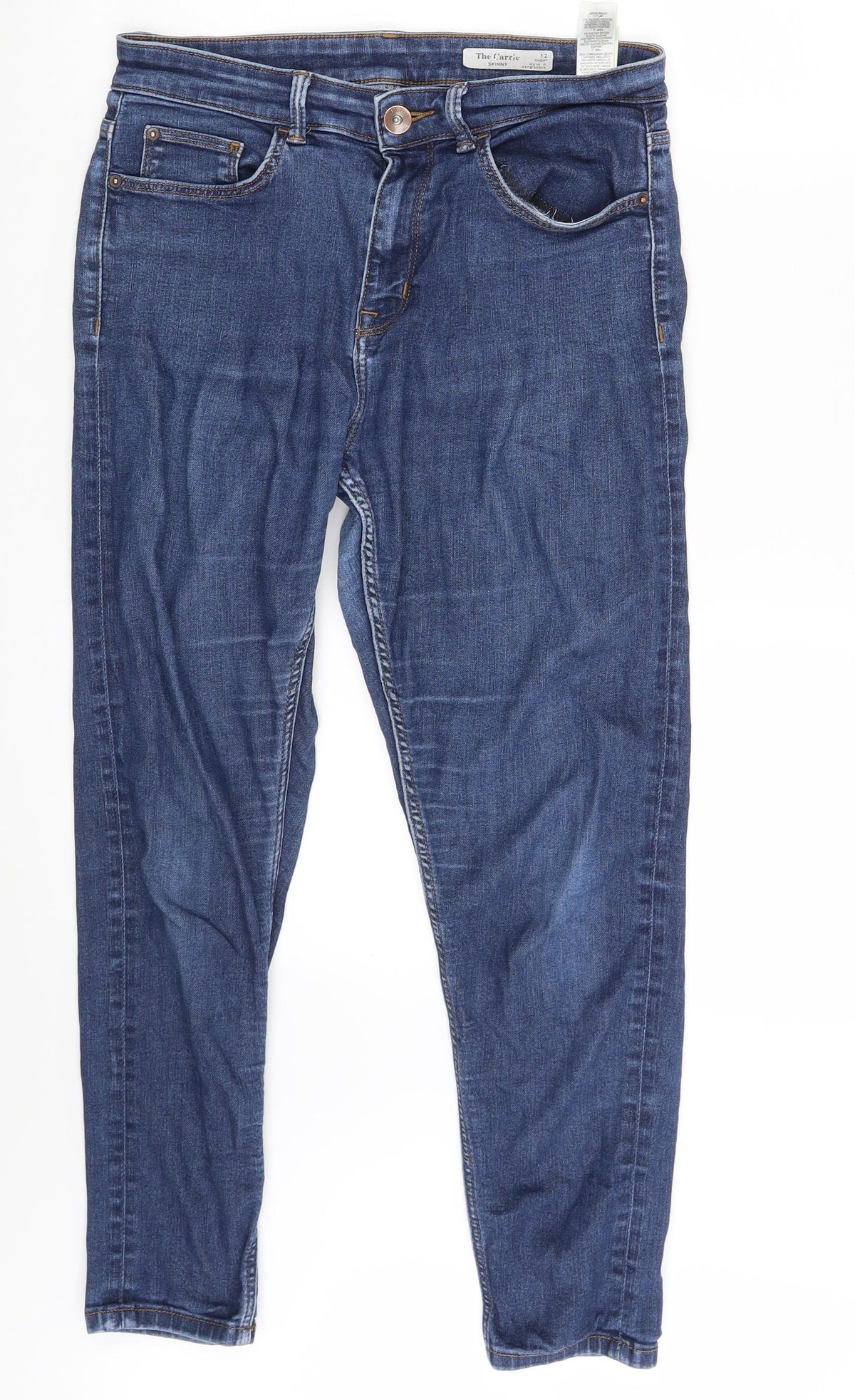 Marks & Spencer Womens Blue  Denim Skinny Jeans Size 12 L24 in