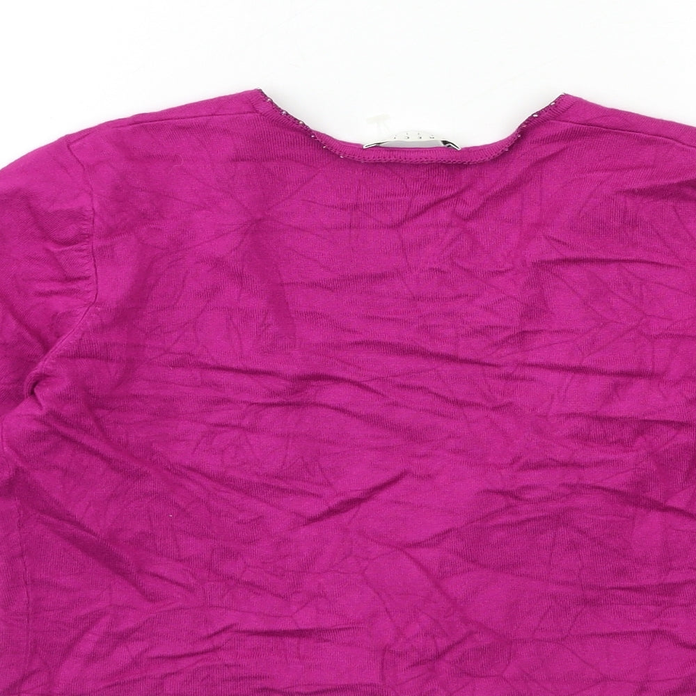 Precis Womens Pink  Knit Cardigan Jumper Size M