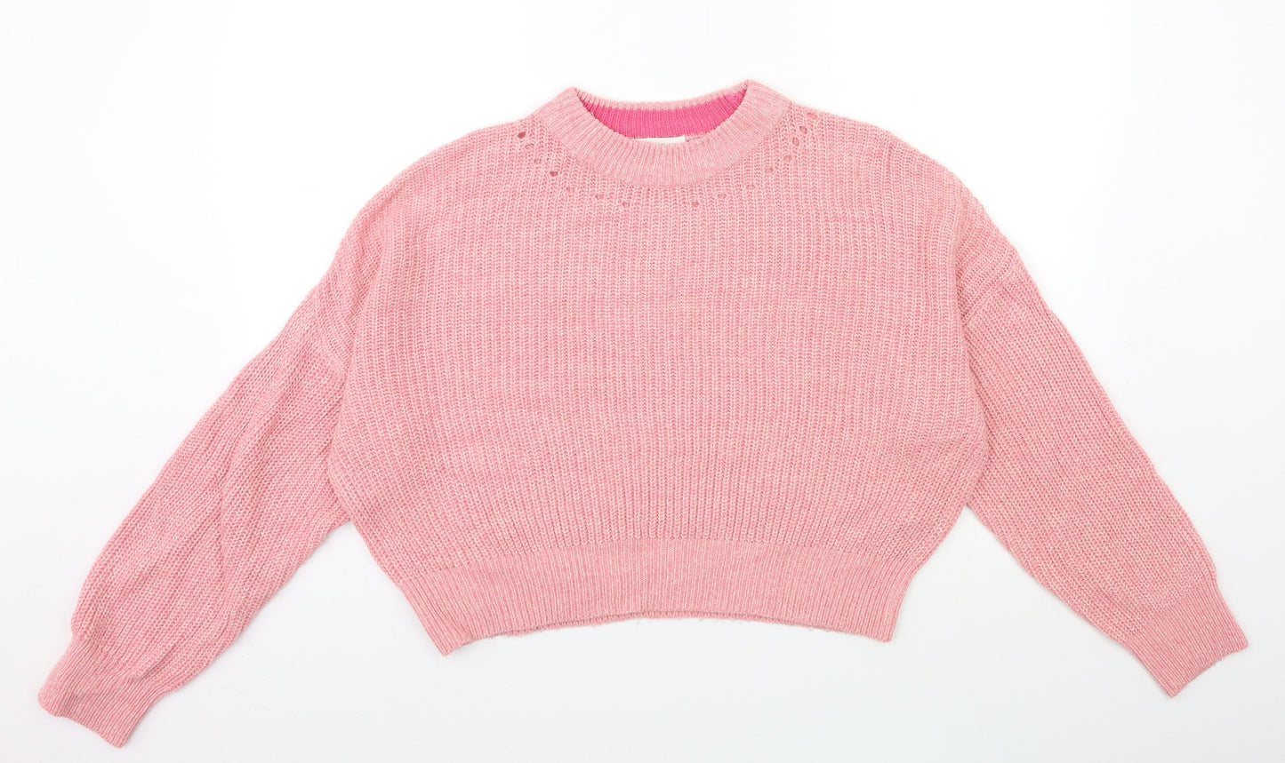 Topshop Womens Pink  Knit Pullover Jumper Size S