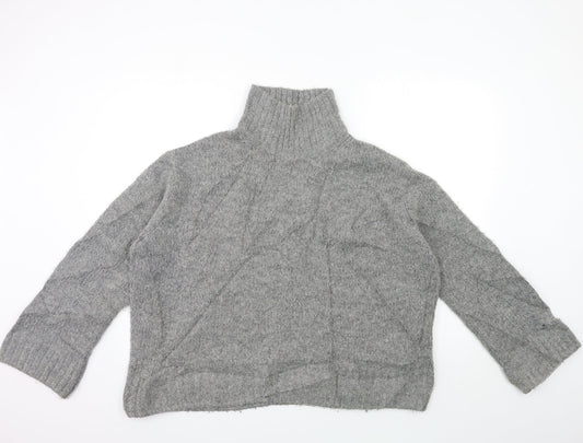 H&M Womens Grey  Knit Pullover Jumper Size S