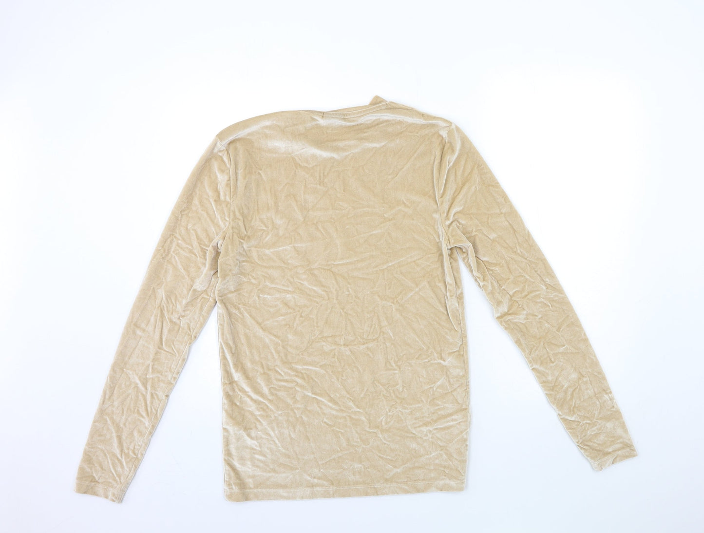 ASOS Womens Gold  Velour Pullover Sweatshirt Size M