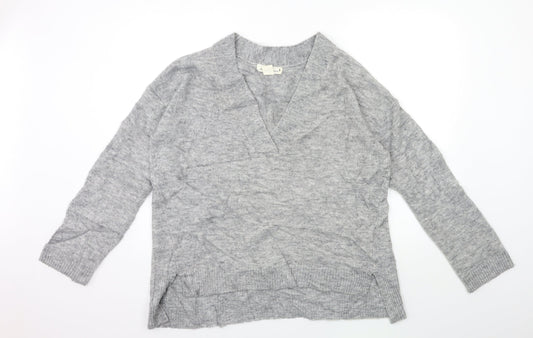 H&M Womens Grey  Knit Pullover Jumper Size S