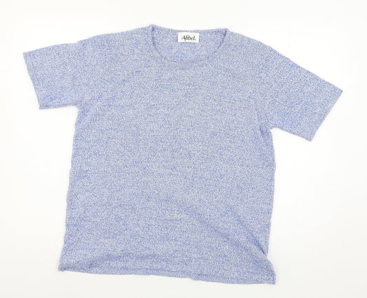 Afibel Womens Blue  Knit Basic T-Shirt Size 20