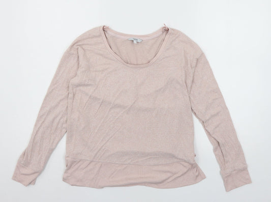 NEXT Womens Pink Solid Jersey Top Pyjama Top Size 8