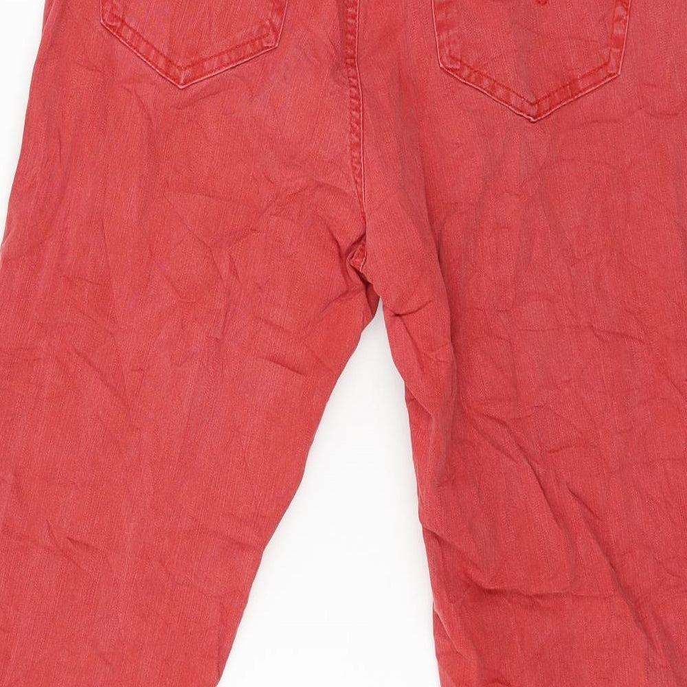 Angels Womens Red  Denim Skinny Jeans Size 12 L24 in