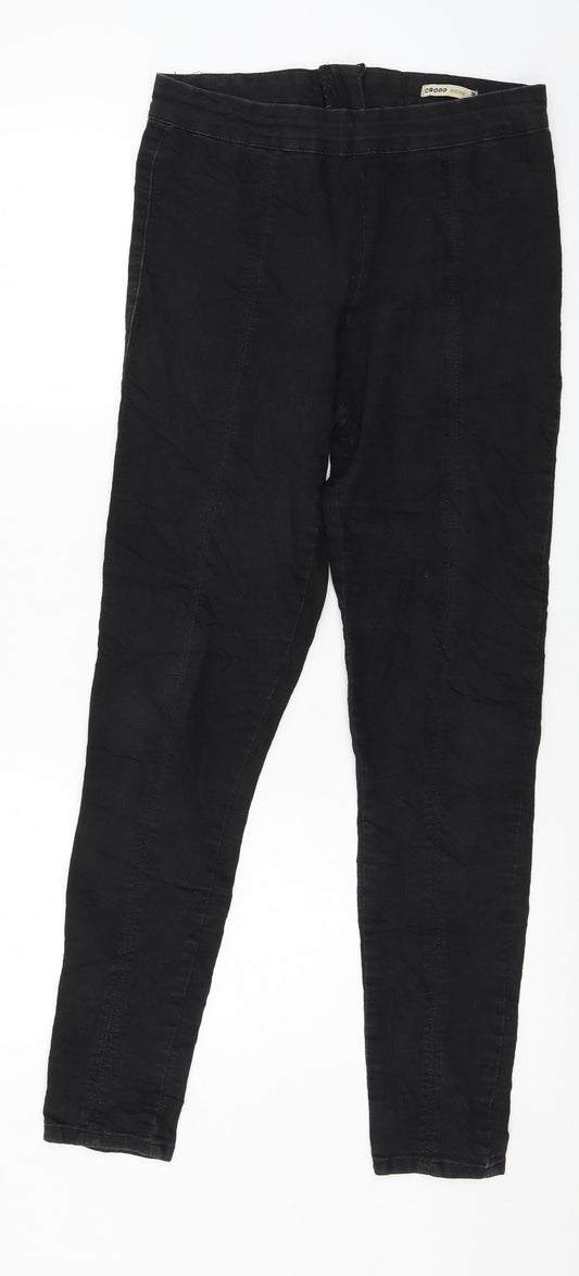 Crop Womens Black  Denim Jegging Jeans Size 10 L27 in