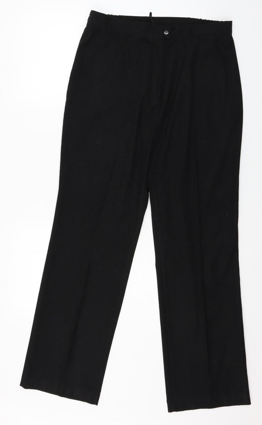 Agenda Womens Black   Trousers  Size 14 L29 in
