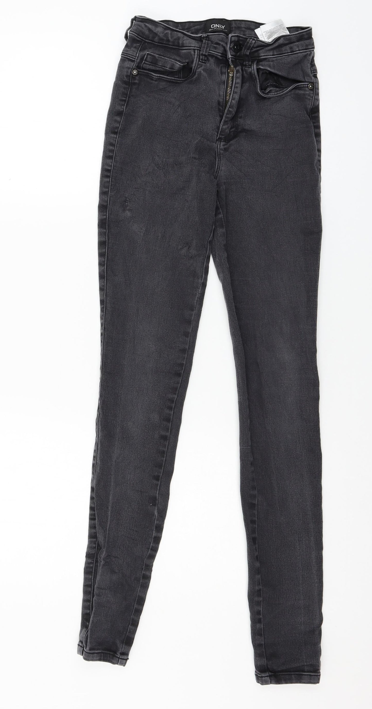 Only Womens Grey  Denim Skinny Jeans Size S L29 in